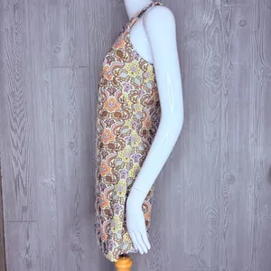 Zara trafaluc gold and brown warm tone paisley dress sleeveless short dress sm thumbnail 8