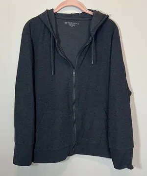 Beyond Yoga Spacedye Full Zip Hoodie Charcoal Heather Gray Women 2X Activewear thumbnail 1