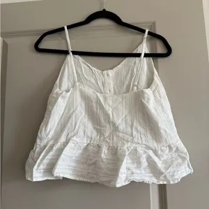 Miss Me White Buttoned Peplum Camisole thumbnail 3