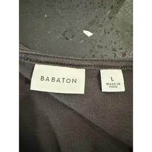 Babaton Black Deep V-Neck Relaxed Fit Short Sleeve T-Shirt Womens Large thumbnail 4