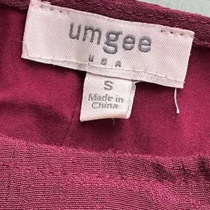Umgee Burgundy Embroidered Floral Bird‎ Boho Mini Dress Ruffle Bell Sleeve Small thumbnail 5