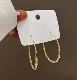 18K Gold Plated Gold Hoop Earrings for Women thumbnail 1