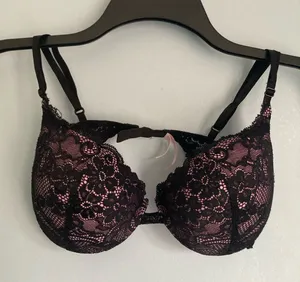 Vintage Victoria's Secret Bra Push Up 34C Padded Lace Fairy Whimsigoth thumbnail 1