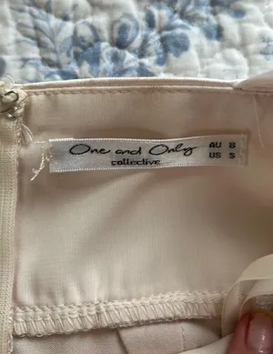 One And Only Champagne Empire Waist Satin Mini Dress thumbnail 3