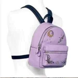 x Chelsea Champlain Leather Mini Charlie Backpack, Lilac Purple, F77899 thumbnail 14