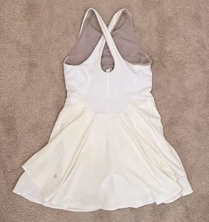 Lululemon Court Crush Dress Skort Built in Shorts Tennis Athletic White Size 8 thumbnail 4