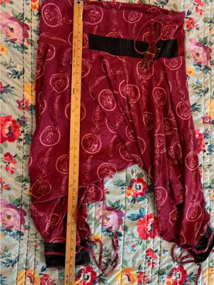 handmade boho wrap harem pants cotton butterfly print festival lagenlook thumbnail 9