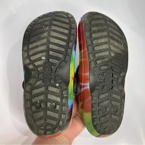 Crocs rainbow tie dye faux fur lined unisex‎ sizing thumbnail 6