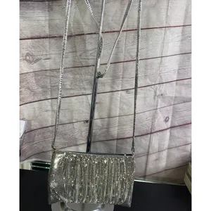 Whiting and Davis Mesh Bag. Silver Mesh Purse Vintage Gorgeous Crossbody thumbnail 8