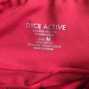 DYCE Active Red Cropped Leggings Womens Medium Athleisure Gym Yoga Pockets thumbnail 3