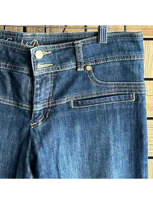 Cache Premium Womens Denim Jeans 8 Boot Cut Medium Wash Low Rise thumbnail 2