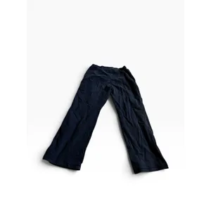L.L. Bean Sweatpants Large Navy Blue Wide Leg Drawstring Loungewear 275705 thumbnail 2