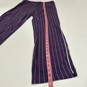 Lauren Ralph Lauren Purple Pinstripe Pajama Set Medium Sleepwear Lounge Set thumbnail 10