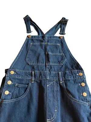 We The Free Navy Blue Cotton Overalls Pants Classic Layering Size XS Women's thumbnail 2