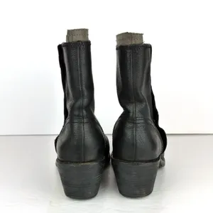 Luxury Rebel Beck Military Boots Women 38.5 8.5US Black Leather Moto Sleaze Rock thumbnail 9