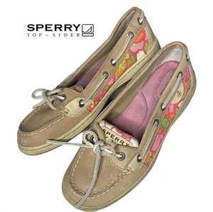 ‎Sperry Top Sider Womens 6.5 Pink/Yellow Floral thumbnail 1
