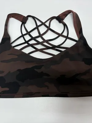 Lululemon Free To Be Bra Wild Camo Brown Bra - Size 6 ( No Tag size-Yes Dot Size thumbnail 4