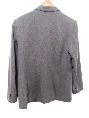 Pendleton Women's Gray 100% Wool‎ Single Button Blazer Jacket Size 14 thumbnail 2