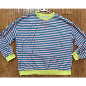 Amazon striped oversized crewneck sweater size M thumbnail 5