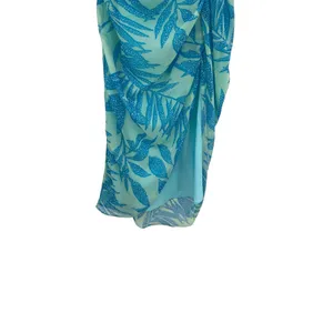 Amanda Uprichard Rosalinda Off-Shoulder Dress Tropical‎ Print Green Blue Size XS thumbnail 7