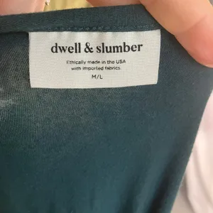 Dwell & Slumber Caftan Dress M/L Green Modal Maxi Lounge‎ Gown Pockets Sleep thumbnail 9