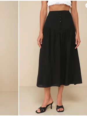LULU's Sexy Bohemian Vacation Music Festival Brunch Casual Resort Midi Skirt thumbnail 2