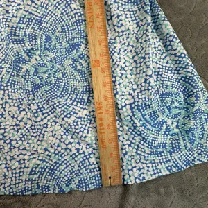 Columbia PFG Halter Dress Medium Blue Aqua Print Smocked Back Beach Sundress thumbnail 6