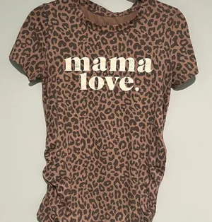 A Glow Maternity Animal Print Mama Love Tshirt thumbnail 1