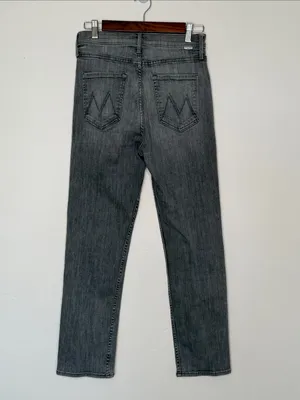 MOTHER The Tomcat Ankle Jeans All Nighter Gray High Rise Straight Size 28 thumbnail 6