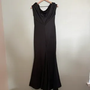 black floor length formal dress gown size medium thumbnail 3