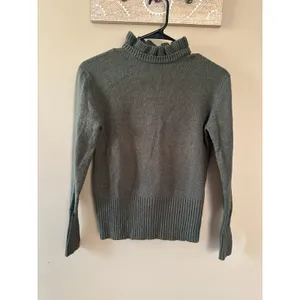 J. Crew Women's Lambs Wool Mock Neck Green Sweater thumbnail 2