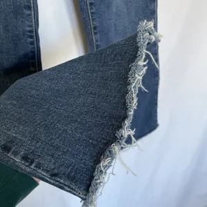 Zara raw hem medium wash‎ blue jeans women's size 28 straight leg pants casual thumbnail 3