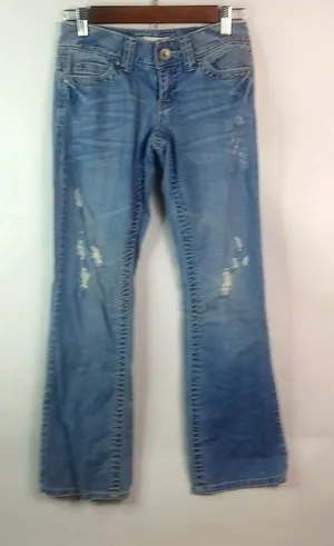 Aeropostale Chelsea Boot Cut Distressed Jeans 0 thumbnail 1