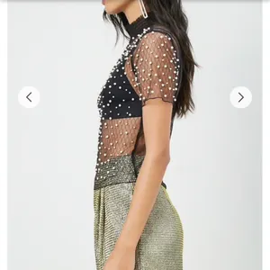 See through faux pearl top. Xs thumbnail 2