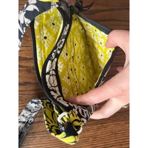 Vera Bradley Retired Baroque Green Black White Swirl Rounded Crossbody Bag thumbnail 4