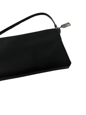 Coach Mercer Demi Black Canvas Leather Trim Demi Shoulder Bag Gunmetal Women's thumbnail 11