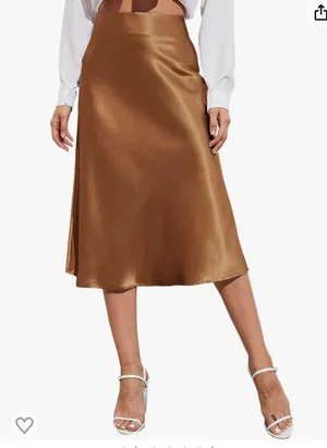 Zara A-line Midi Satin Skirt, Size S thumbnail 1