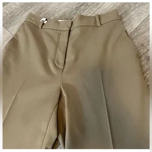 ARITZIA Babaton Agency Pant Wool Trousers Tan Front Crease Minimalist like new 0 thumbnail 2