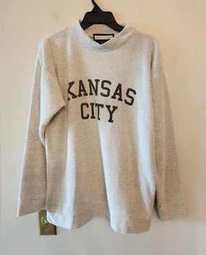 Kansas City Woolly Threads off white sweatshirt size mens medium thumbnail 1