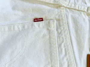 Levi's 501 Premium Collection white shorts size 27. thumbnail 7
