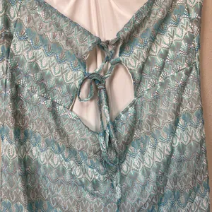 Wild Fable XL Blue Pastel Crochet Halter Midi Dress Boho Beach thumbnail 7