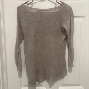 American Eagle Gray Sweater Mesh Back. Size XS. thumbnail 3