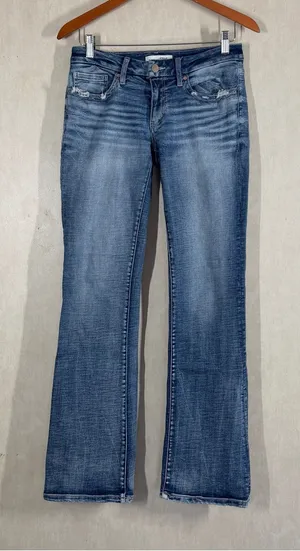 BKE Women’s Stella Slim Fit Low Rise Bootcut Jeans Stetch in Deming 28X33.5 thumbnail 1