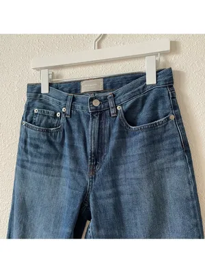 Everlane The Summer Jean Size 26 Regular Medium Wash Distressed Cotton Casual thumbnail 3