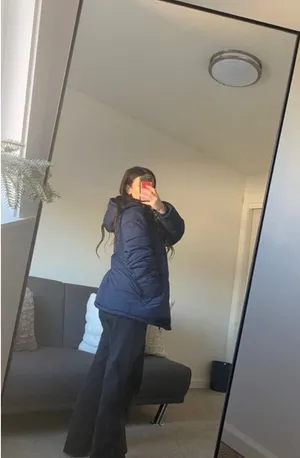 Navy blue puffer jacket thumbnail 3