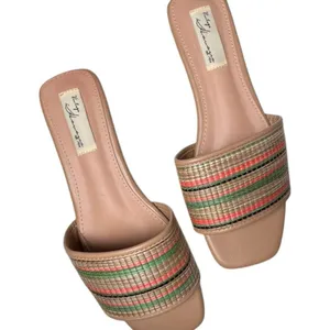 Vintage Havana Finley Low Heel Basket Weave Multi-color sandals Sz 9 thumbnail 2