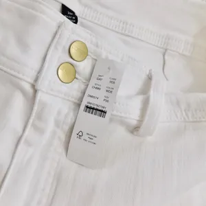 NWT!! J. CREW Slim Wide Jeans Stacked Buttons Solid White Size 30 Petite 30P thumbnail 13