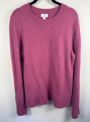JCrew‎ Extra Soft Wool Crewneck Sweater Womens M Long Sleeve Knit Cozy Preppy thumbnail 1