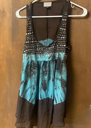 About a Girl bohemian Flowy Tie Dyed Tank Top thumbnail 1
