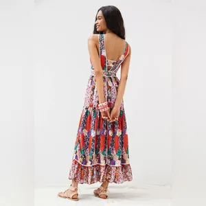 Anthropologie Square Neck Maxi Dress Size 12 thumbnail 3